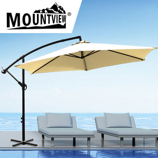 Mountview 3M Outdoor Umbrella Cantilever Beige Without Base-1831592614680465415