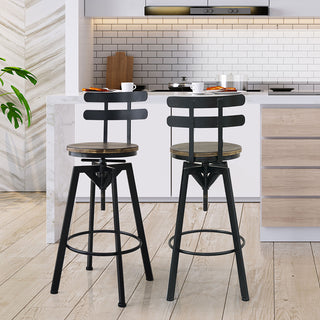 Levede 1x Bar Stool Industrial Adjustable-1831592704090443783