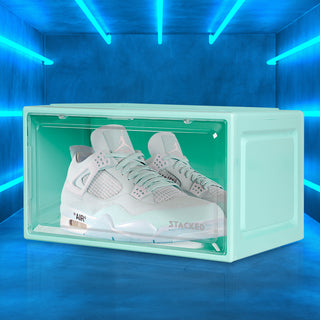 Stacked Sneaker Display Case Stackable Cyan-1831593050162466823