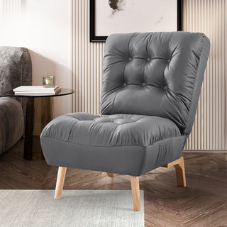 Levede Accent Chair Sofa Recliner Adjustable Grey-1831592517519413255