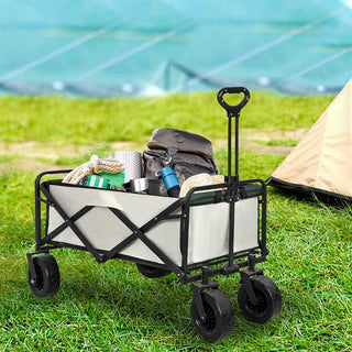 Lambu Garden Camping Trolley Outdoor Beige-1848848500897484807