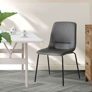 Levede Stackable Dining Chairs Kitchen Grey-1831592545025658887