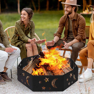 Moyasu Round Fire Pit Ring Outdoor Fireplace-1831592834726236167