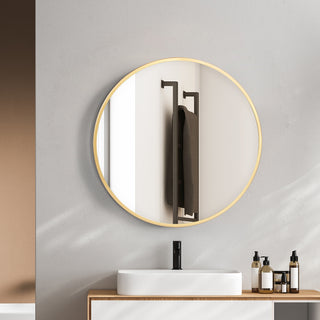 Yezi Bathroom Wall Mirror Round Large 60cm-1831592573957967879