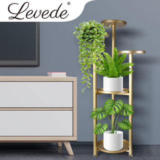 Levede Plant Stand Outdoor Indoor Flower Gold Medium-1848848500603883527