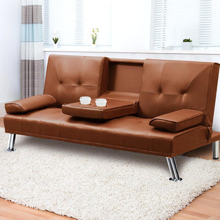 Levede Sofa Bed Adjustable Recliner Brown-1848848563812044807