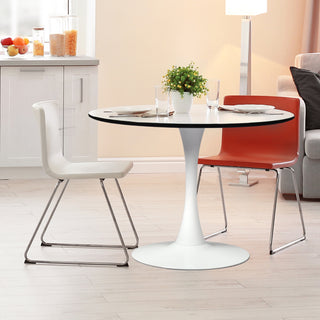 Levede Dining Table Kitchen 4 Person White-1831592595080482823