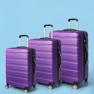 Slimbridge 3PC Luggage sets Suitcase Purple-1831592563593842695