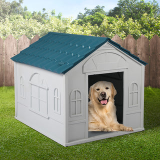 PaWz Dog Kennel Outdoor Indoor Pet Plastic XL Blue-1831593117321662471