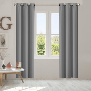 2x Blockout Curtains Panels 3 Layers Grey-1848848594388520966