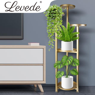 Levede Plant Stand Outdoor Indoor Flower Gold Large-1831592772029779974