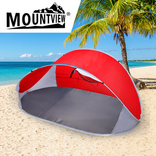 Mountview Pop Up Tent Camping Beach Red-1829372422516772871