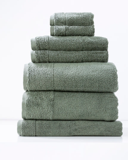 Aireys 650 GSM Zero Twist 7 Piece Agave Bath Towel by Renee Taylor