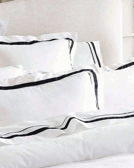 Cloud 1000 TC Egyptian Cotton White Charcoal Super King Quilt Cover Sets by Renee Taylor