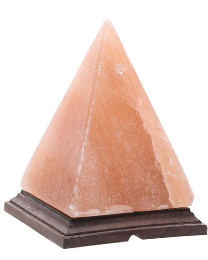 12V 12W Pyramid Himalayan Pink Salt Lamp Carved Rock Crystal Light Bulb On/Off