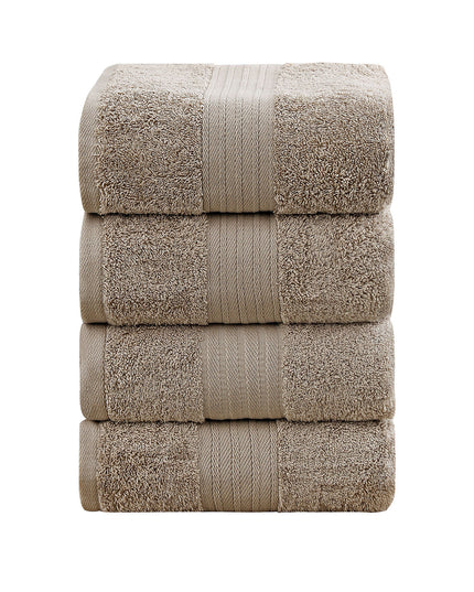 Linenland 4 Piece Cotton Bath Towels Set - Sandstone