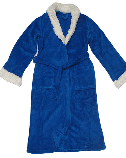 Sherpa Bath Robe Blue S/M