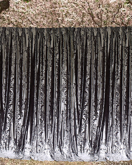 Large Thick Velvet Curtains Stunning Flocking 580x270cm+Hook Pinch Pleat Silver Grey