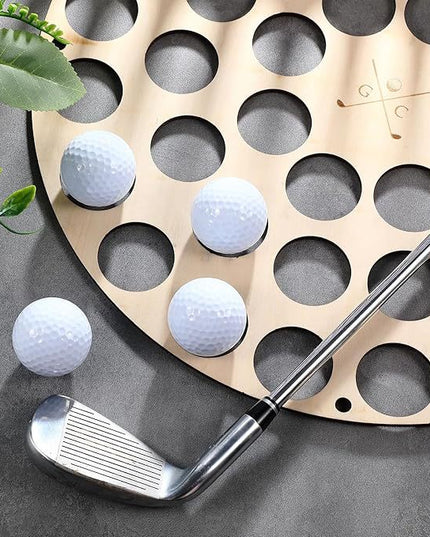 42-Hole Wooden Golf Ball Stand | Laser-Cut Organizer for Golf Lovers | Durable & High-Quality Storage Rack