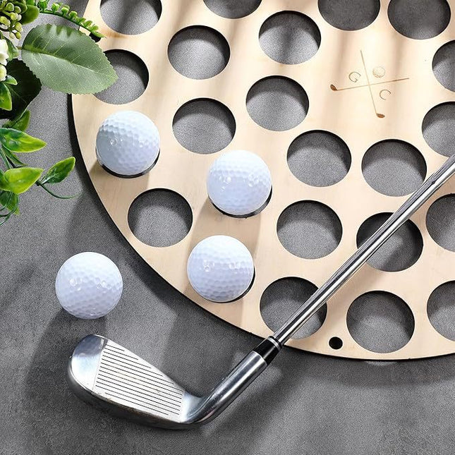 42-Hole Wooden Golf Ball Stand | Laser-Cut Organizer for Golf Lovers | Durable & High-Quality Storage Rack