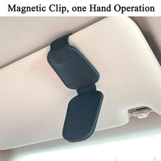 2pcs Orange Car Sun Visor Glasses Holder - Universal Sunglasses Clip for Secure Storage