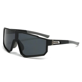 UV400 Sports Sunglasses with Polarized TAC Lens - Black/Black