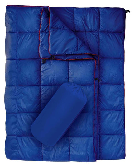 Blue Compact Lightweight Quilted Blanket - Soft, Warm, and Portable for Outdoor Adventures