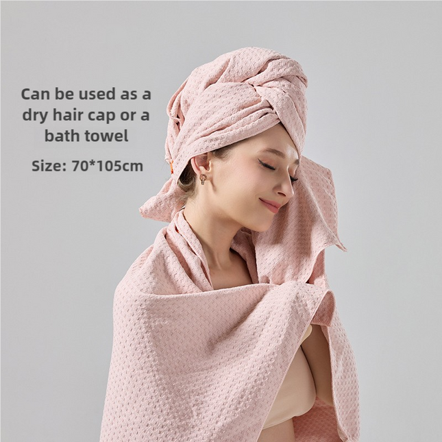 2 Pcs Coffee Super Absorbent Waffle Weave Hair Towel, Multi-Functional Quick Drying Turban for Women, Soft & Fast Drying Head Wrap