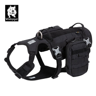 Whinhyepet Military Harness - Black, XL-1831155662848135169