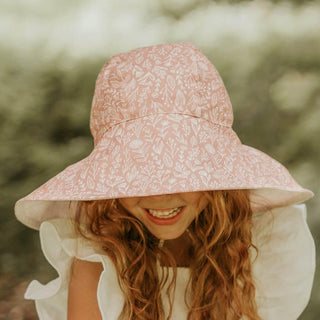 Bedhead Girls Wide- Brimmed Sun Bonnet Hat- Freya/Flax S-1826048824808968197