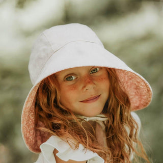 Bedhead Girls Wide- Brimmed Sun Bonnet Hat- Freya/Flax S-1826048824808968199