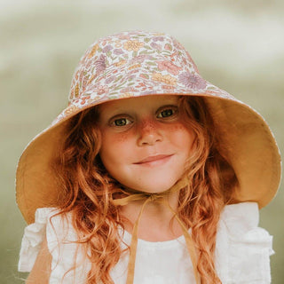 Bedhead Girls Wide- Brimmed Sun Bonnet Hat- Matilda/Maize M-1826048824947380230