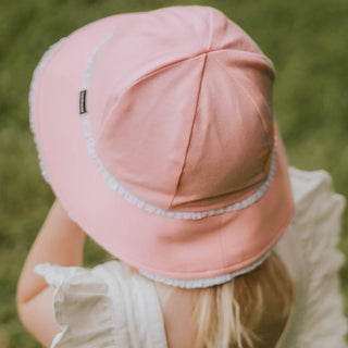 Bedhead Toddler Bucket Hat - Blush Ruffle Trim S-1826048835961622530