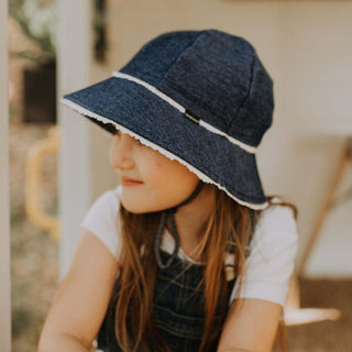 Bedhead Toddler Bucket Hat - Denim Ruffle Trim S-1826048836339109890