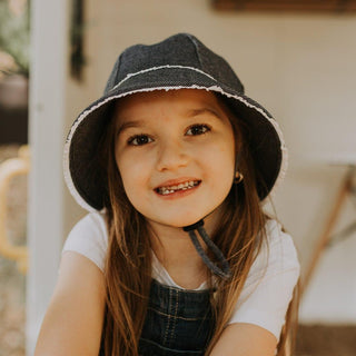 Bedhead Toddler Bucket Hat - Denim Ruffle Trim S-1826048836339109891