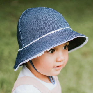 Bedhead Toddler Bucket Hat - Denim Ruffle Trim S-1826048836339109893