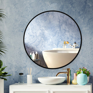 Wall Mirror Round Shaped Bathroom Makeup X-Large-1848848591746109446