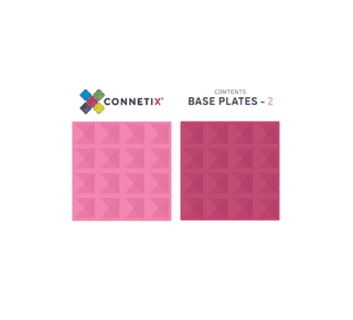 Connetix Tiles 2 Piece Base Plate Lemon - Peach-1826048864273174531