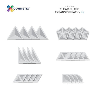 Connetix Tiles Clear Shape Expansion Pack 24 pc-1826048864822628353