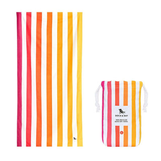 Dock & Bay Beach Towel Cabana Collection L | Quick Dry | Peach Sunrise-1826048870384275456