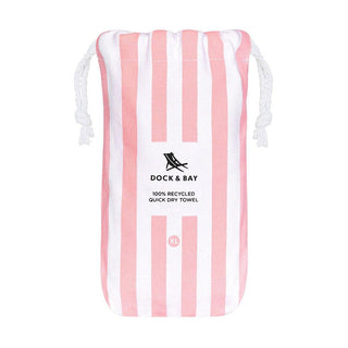 Dock & Bay Beach Towel Cabana Collection XL | Quick Dry | Malibu Pink-1826048871378325507