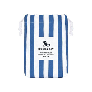 Dock & Bay KIDS Poncho Hooded Towel -Mini Cabana Collection-Whitsunday Blue XS (2-4yrs)-1826048874767323142