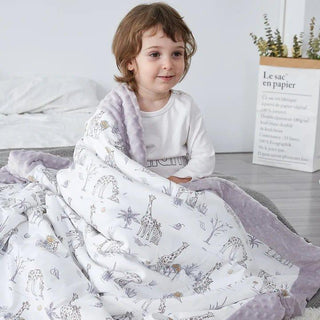 Domimia Thick Padded Minky Cotton Kids Blanket - 2.5 tog Wildflower Boquet-1848848475006046208