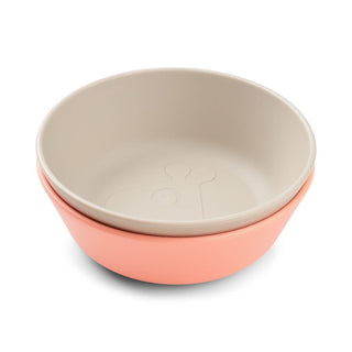 Done by Deer Kiddish Raffi Bowl 2 Pack-Sand & Coral-1826048878508642304