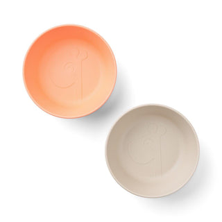 Done by Deer Kiddish Raffi Bowl 2 Pack-Sand & Coral-1826048878508642305