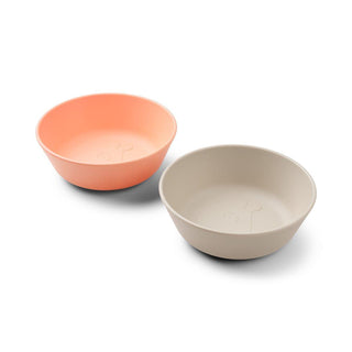 Done by Deer Kiddish Raffi Bowl 2 Pack-Sand & Coral-1826048878508642309