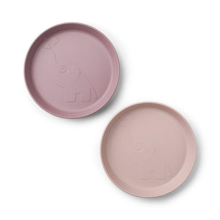 Done by Deer Kiddish Raffi Plate 2 Pack-Power Pink-1826048879020347393