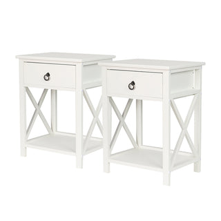 Levede 2x Bedside Tables Drawers Side-1843791418267668480