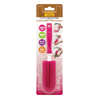 EDISON mama Silicone Baby Bottle Brush Pink-1826048913564635136