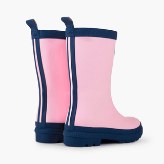 HATLEY Matte Kids Rain Boots | Pink & Navy size 5-1826048950164131841